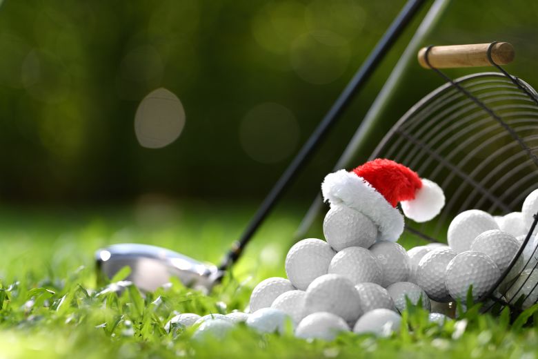 Christmas golf balls