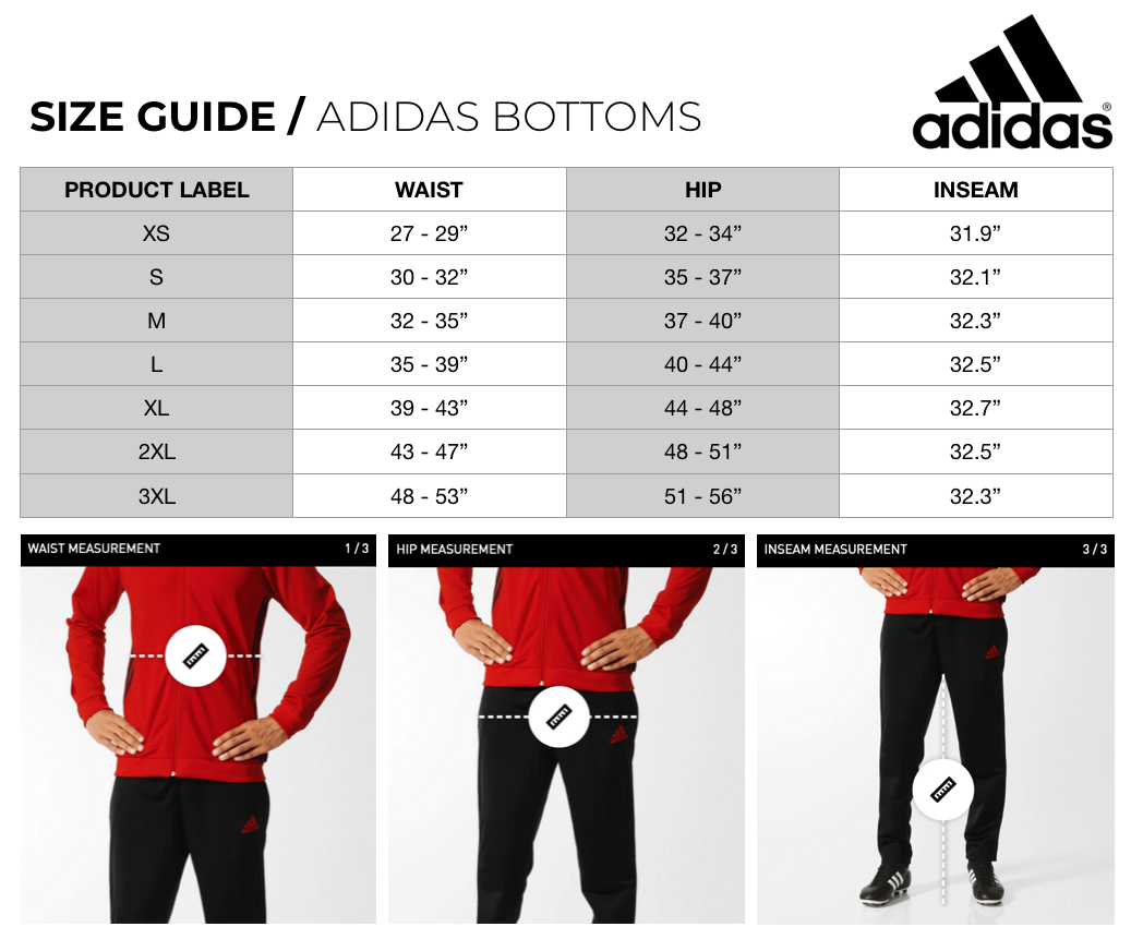 Adidas Golf - Size Chart 