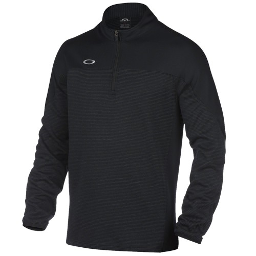 Oakley Golf Gridlock1/2 Zip Mens Sweater (Blackout)