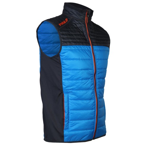 ProQuip Golf Therma Pro Quilted Mens Full Zip Gilet (Cyan)