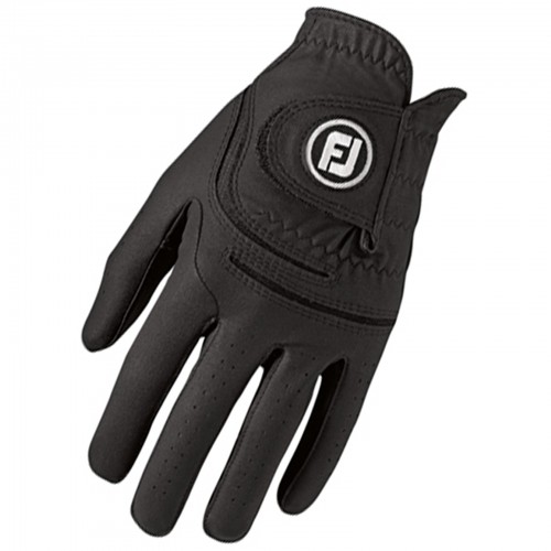 FootJoy Mens Weathersof Golf Gloves White & Black Left Hand (Right Handed Golfer) 1 Pack
