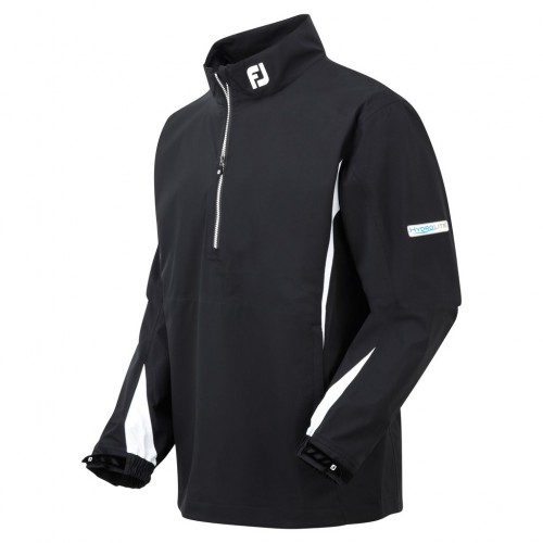FootJoy Golf Hydrolite Mens Waterproof Jacket ((Half Zip) Black/White)
