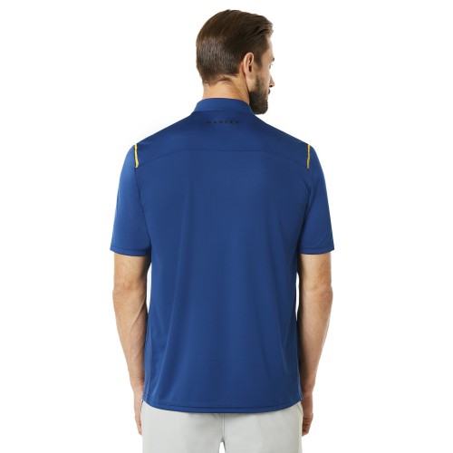 Oakley Golf Striped Ellipse Mens Polo Shirt  - Dark Blue