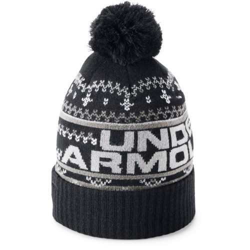 Under Armour Retro Pom 3.0 Bobble Mens Beanie Hat (Black)