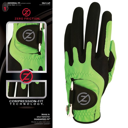 Zero Friction Mens Golf Glove Left Hand - OSFA (Lime)