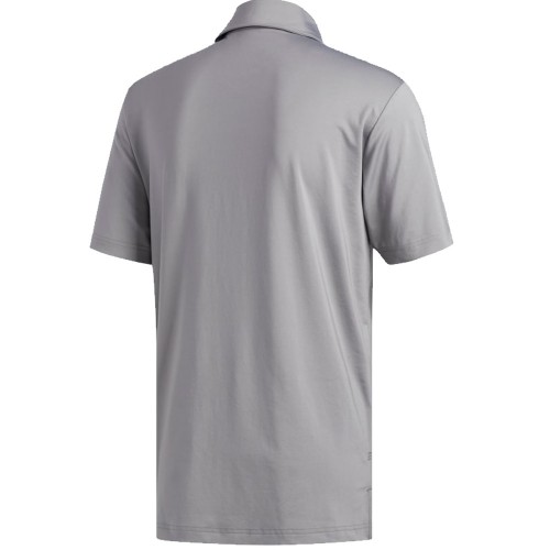 adidas Golf Ultimate 365 Solid Mens Short Sleeve Polo Shirt  - Grey/White