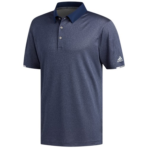 adidas Golf  Mens ClimaChill Core Heather Short Sleeve Polo Shirt (Collegiate Navy)