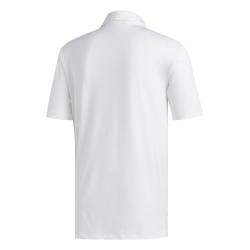 adidas Golf Ultimate 365 Camo Embossed Mens Short Sleeve Polo Shirt  - White/Grey