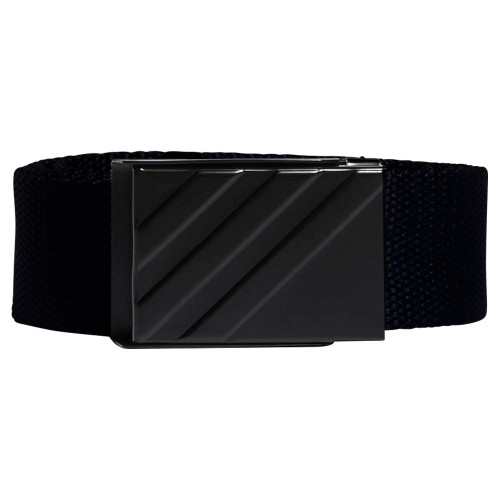 adidas 3-Stripes Buckle Webbing Golf Belt (Black)