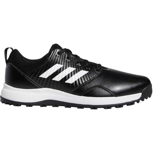 adidas CP Traxion SL Water-Repellent Golf Shoes - Wide Fit (Core Black/White/Silver Metallic)