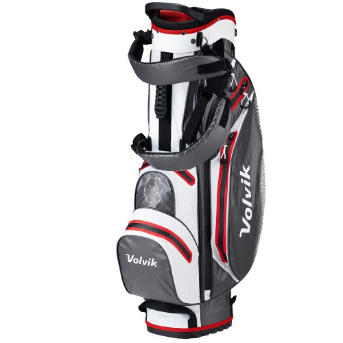 Volvik WP360 Waterproof Golf Stand Bag (White/Red)