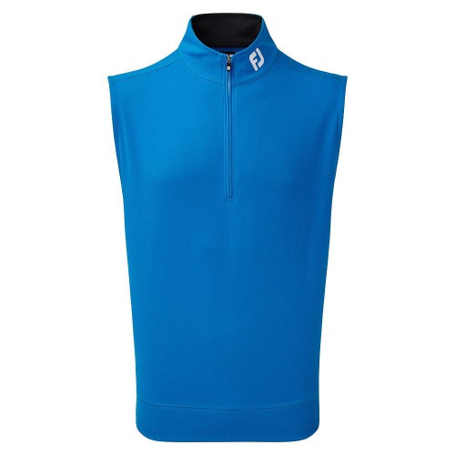 FootJoy Golf Spun Poly 1/2 Zip Mens Vest (Cobalt/Black)