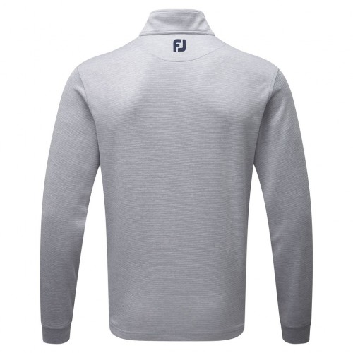 FootJoy Golf Heather Pinstripe Chillout 1/4 Zip Mens Sweater - Athletic Fit  - Heather Grey