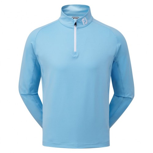 FootJoy Mens Chillout Golf Pullover Sweater 1/4 Zip - Athletic Fit  - Light Blue