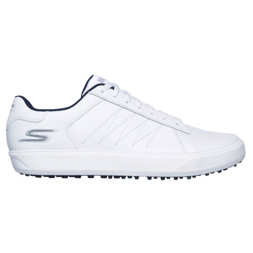 Skechers Go Golf Drive 4 Spikeless Mens Golf Shoes (White/Navy)
