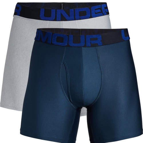 Under Armour Mens Tech 6 inch Boxerjock 2 Pack Boxer Shorts Pants Stretch Underwear