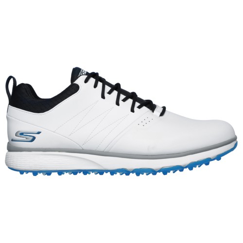 Skechers Go Golf Mojo Punch Shot Spikeless Mens Golf Shoes (White/Blue)