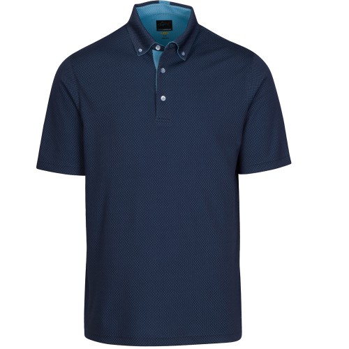 Greg Norman Golf Weatherknit Seaside Mens Polo Shirt  - Navy