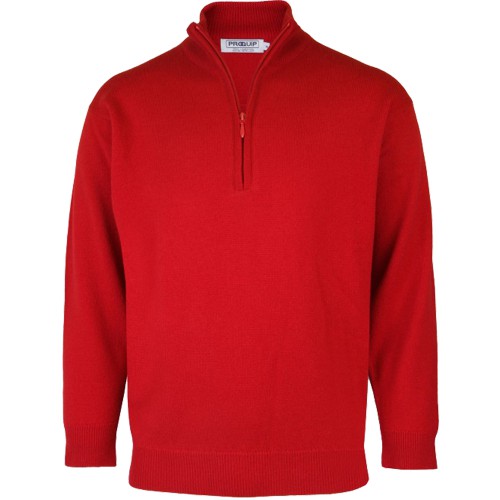 Proquip Mens Lambswool Zip Neck Sweater 