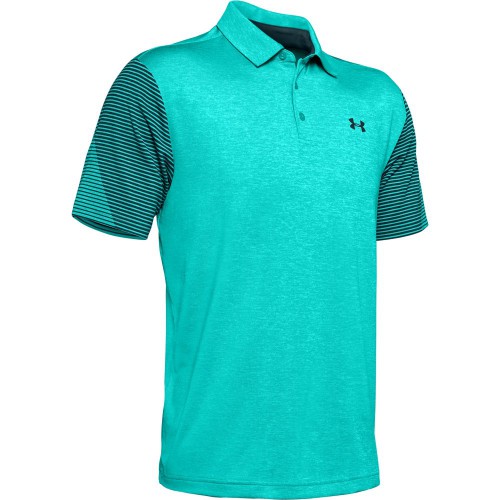 Under Armour Golf Playoff 2.0 Stretch Mens Polo Shirt (Teal Rush/Tandem Teal)