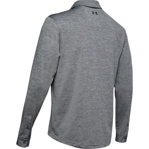 Under Armour Golf Playoff 2.0 Long Sleeve Mens Polo Shirt  - Pitch Grey/Black