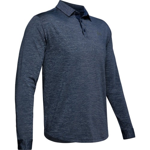 Under Armour Golf Playoff 2.0 Long Sleeve Mens Polo Shirt  - Academy/Pitch Grey