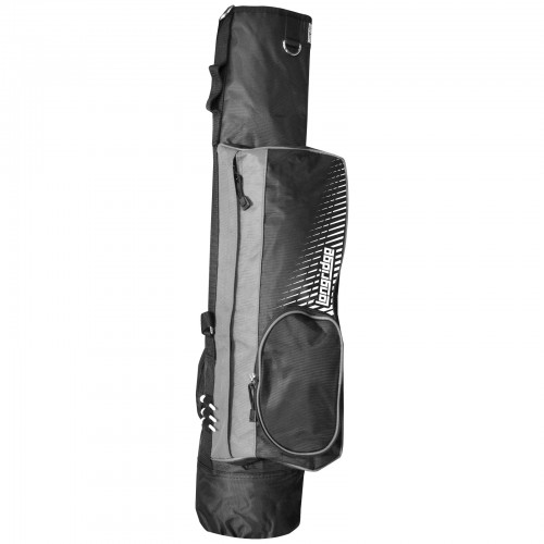 Longridge Lightweight Dual Strap Pencil Golf Bag  - Black/Silver
