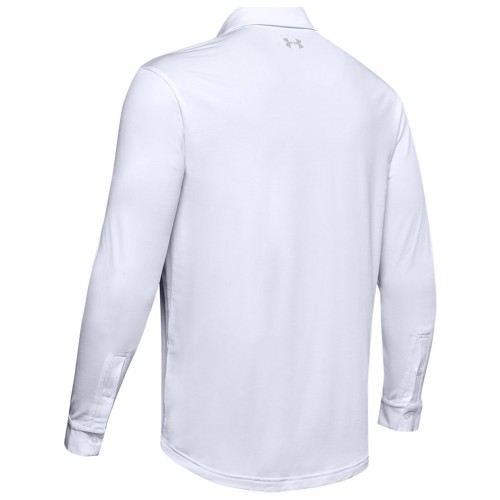 Under Armour Golf Playoff 2.0 Long Sleeve Mens Polo Shirt  - White