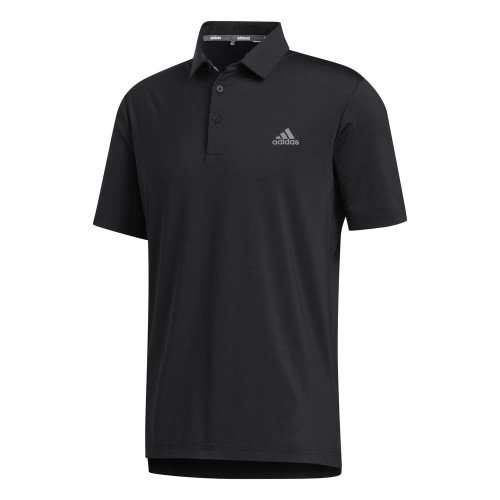 adidas Golf Ultimate 2.0 Solid Mens Polo Shirt (Black)