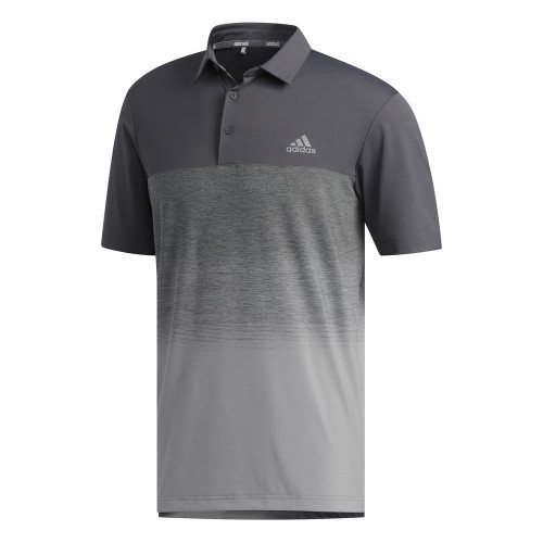 adidas Golf Ultimate 1.1 Print Mens Polo Shirt (Grey Six)