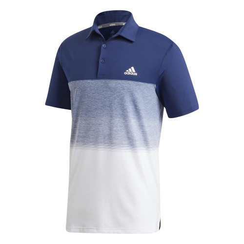 adidas Golf Ultimate 1.1 Print Mens Polo Shirt (Dark Blue)