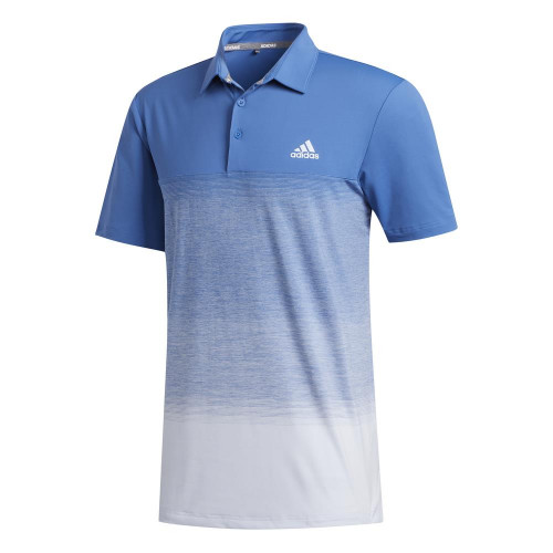 adidas Golf Ultimate 1.1 Print Mens Polo Shirt (Trace Royal/Sky Tint)