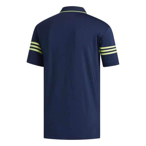 adidas Golf Ultimate365 Blocked Mens Polo Shirt  - Collegiate Navy/Solar Yellow