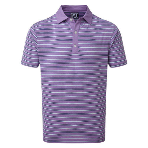 FootJoy Golf Heather Lisle with Stripes Mens Polo Shirt
