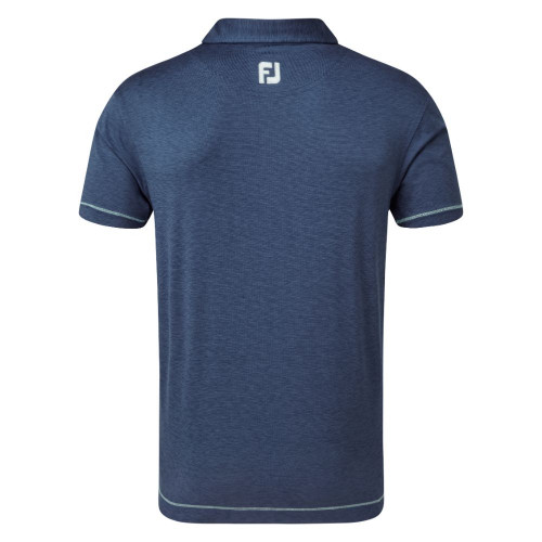 FootJoy Golf Lisle Space Dye Microstripe Mens Polo Shirt  - Blue