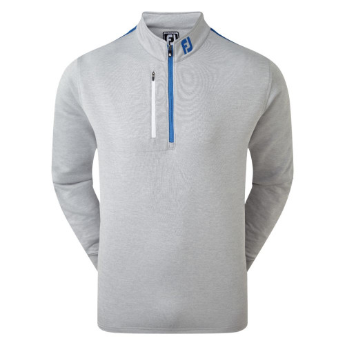 FootJoy Golf Sleeve Stripe Chill-Out Mens Pullover (Grey/White/Royal)