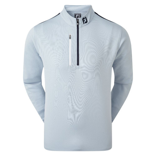 FootJoy Golf Sleeve Stripe Chill-Out Mens Pullover  - Blue Fog/White/Navy