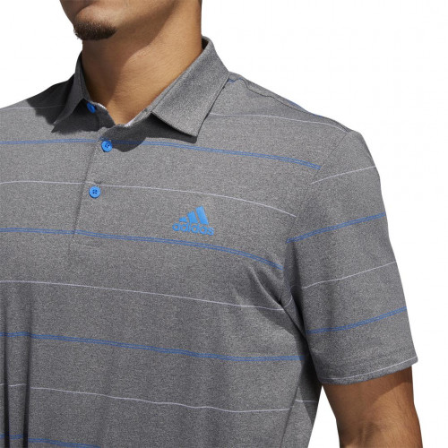 adidas Golf Ultimate Heather Stripe Mens Polo Shirt 