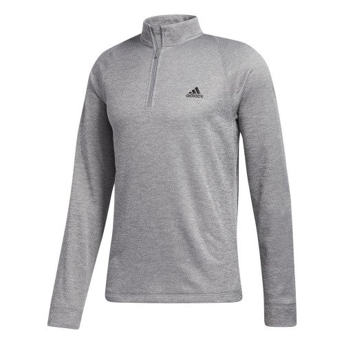 adidas Golf Midweight Quarter Zip Mens Sweatshirt (Grey Three / Grey Two)