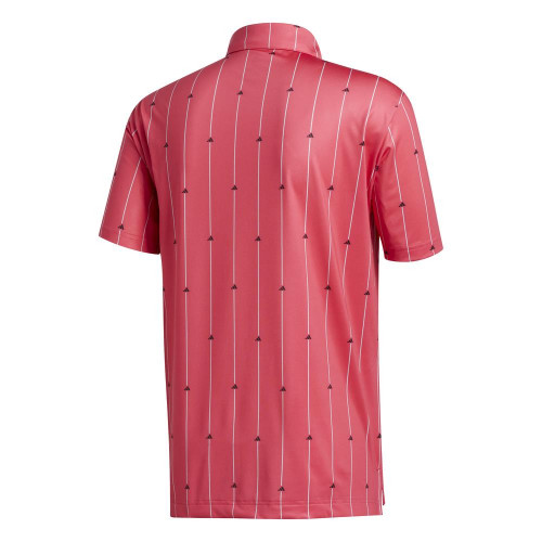 adidas Golf Mens Ultimate365 Badge Of Sport Polo Shirt  - Power Pink