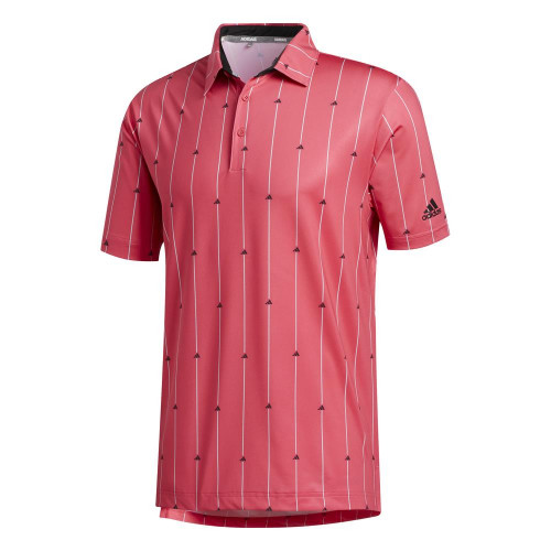 adidas Golf Mens Ultimate365 Badge Of Sport Polo Shirt (Power Pink)