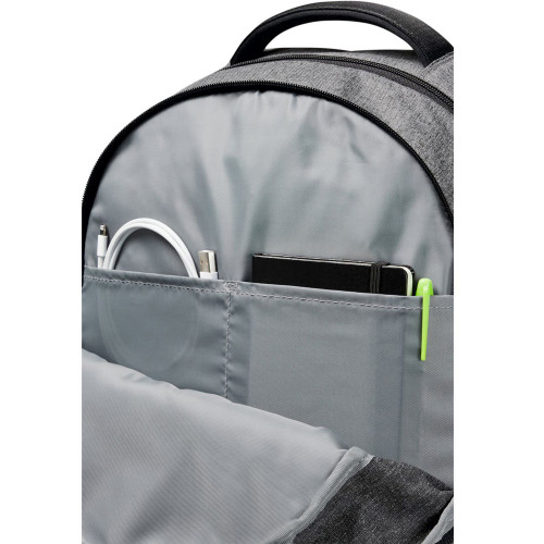 Under Armour Backpack UA Hustle 4.0 School Gym Travel Rucksack Sports Bag  - Black/Hushed Green