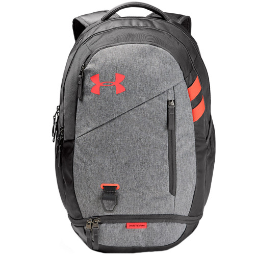 Under Armour Backpack UA Hustle 4.0 School Gym Travel Rucksack Sports Bag (Jet Grey)