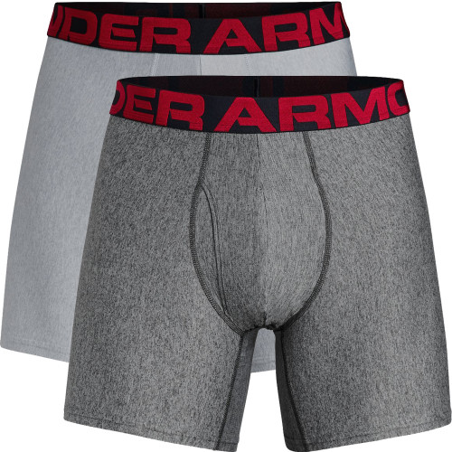 Under Armour Mens Tech 15cm Boxerjock 2 Pack Boxer Shorts Pants Stretch Underwear