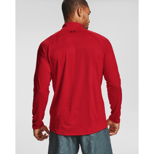 Under Armour Tech 2.0 1/2 Zip Sports Top  - Red/Black