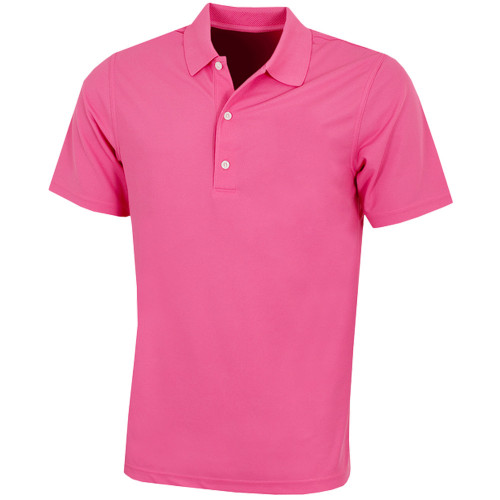 Greg Norman Golf Micro Pique Mens Polo Shirt (Pink Isles)