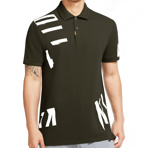 Nike Dry Hacked Slim Golf Polo Shirt (Black)