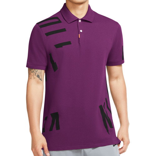 Nike Dry Hacked Slim Golf Polo Shirt (Bright Grape)