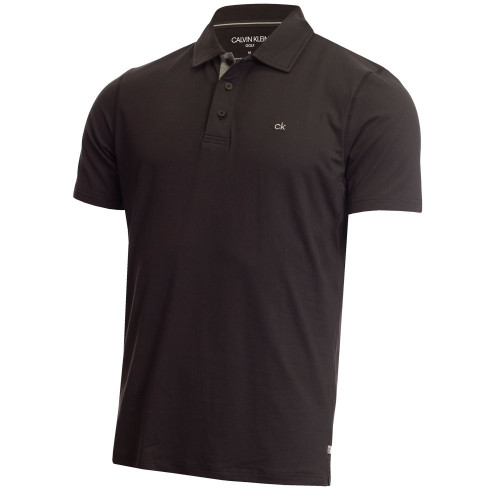 Calvin Klein Mens Newport Golf Polo Shirt (Black)