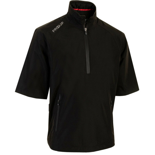 ProQuip Mens Tempest Half Sleeve Golf Waterproof Jacket (Black)